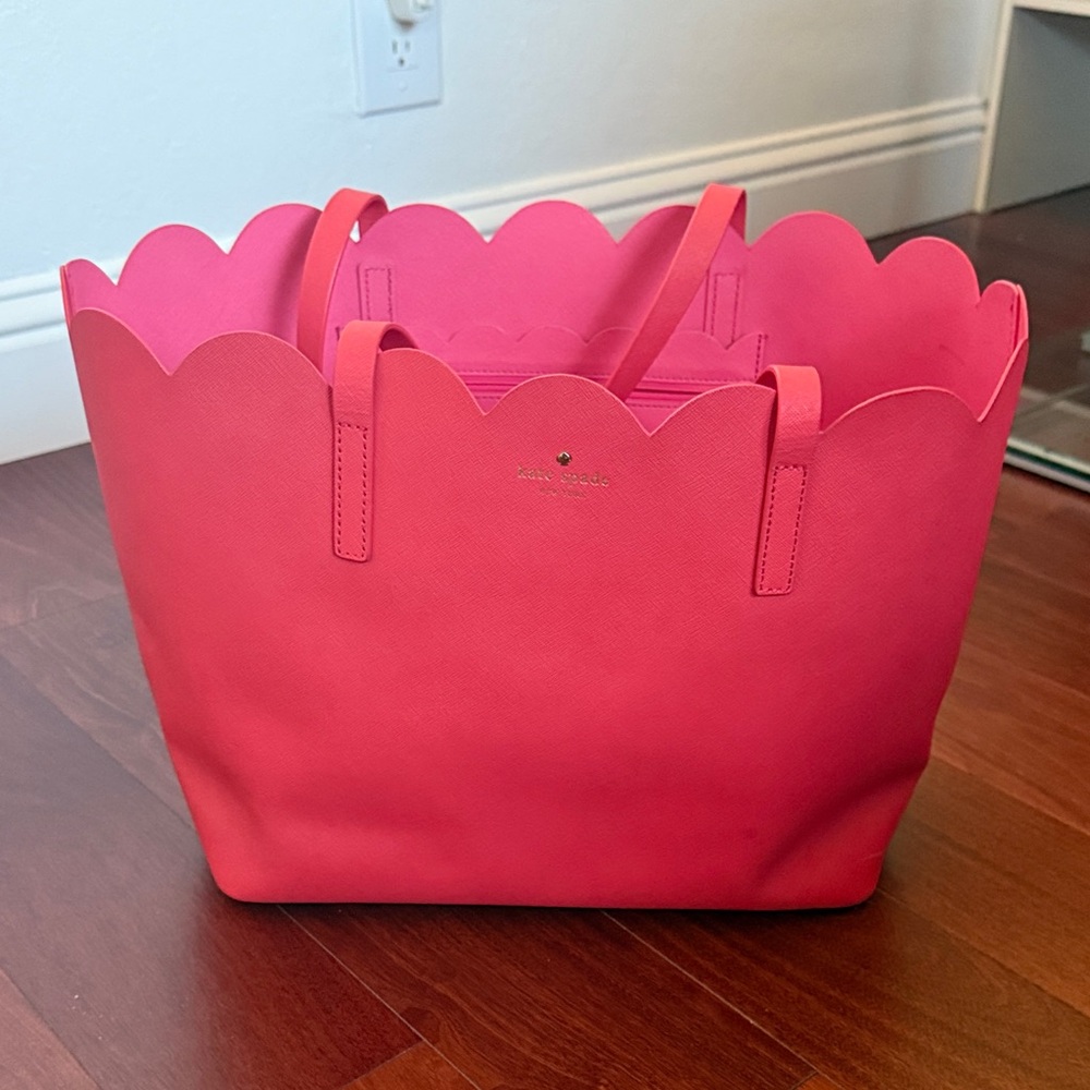 Kate Spade Vibrant Pink Scalloped Tote
